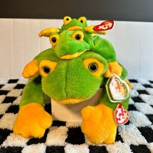 Vintage Ty Beanie Babies, Teenie, Buddy Smoochy the Frog Collection